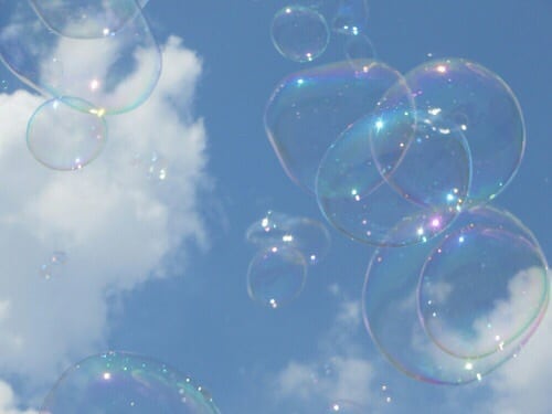 bubbles floating in the air