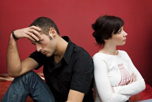 Man and woman coping with divorce