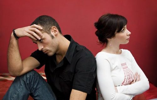 Man and woman coping with divorce
