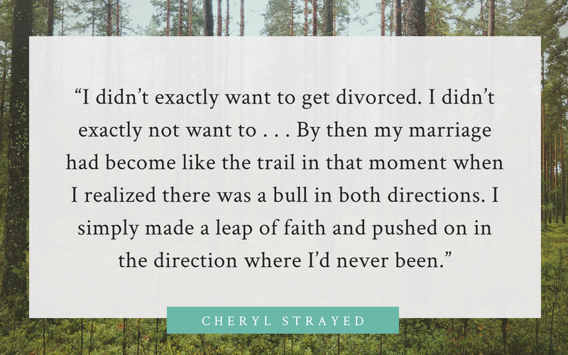 Cheryl Strayed quote on divorce