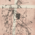 Abstract line drawing of a figure balancing on intersecting lines, symbolizing tension and balance when dividing assets in divorce.
